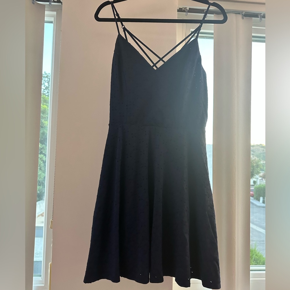 Nine Britton Dress Navy Lizzy Brushed Knit Dress